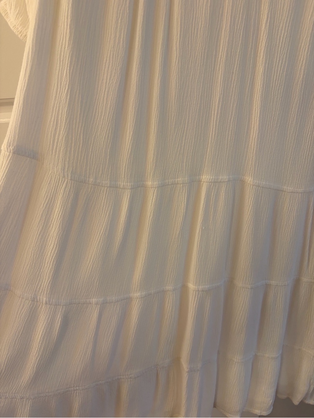 RW&Co Women’s White V-Neck Tiered Dress - Picture 7 of 7